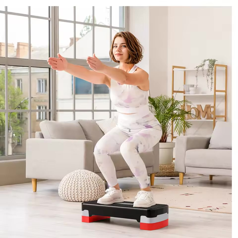 Step for Fitness with Adjustable Height 2 Levels of 10/15 cm Load 150 kg